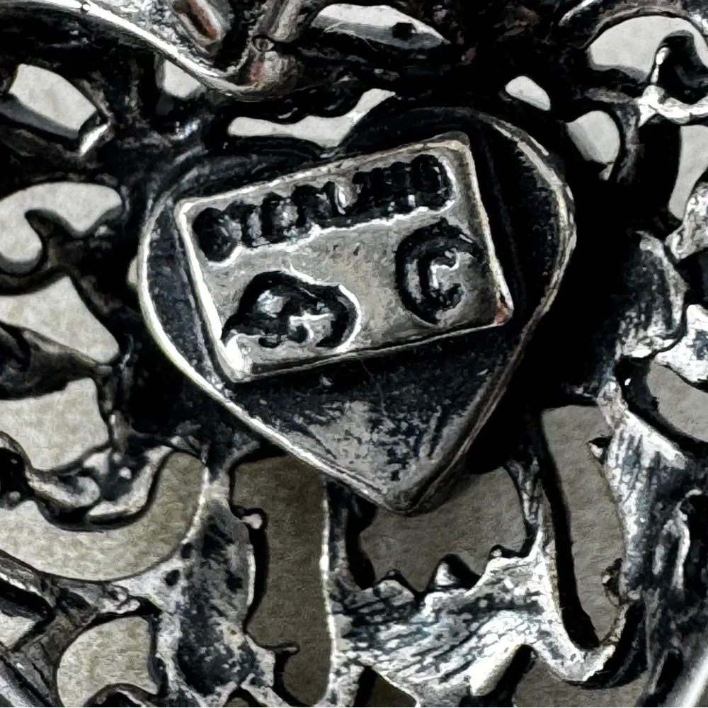 Vintage Sterling Silver southwestern Turquoise Heart Etched Floral Pendant - Picture 5 of 6